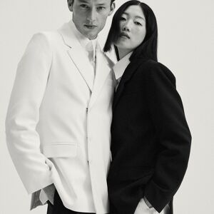 ALAN CLERC X LA REDOUTE Blazer droit mixte, fermeture asymétrique ALAN CLERC X LA REDOUTE Blazer droit mixte, fermeture asymétrique