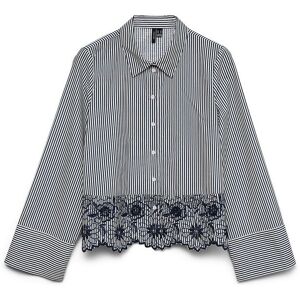 VERO MODA Chemisier rayé avec détails broderie VERO MODA Chemisier rayé avec détails broderie