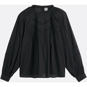 LA REDOUTE COLLECTIONS Blouse col rond, voile de coton et broderies LA REDOUTE COLLECTIONS Blouse col rond, voile de coton et broderies