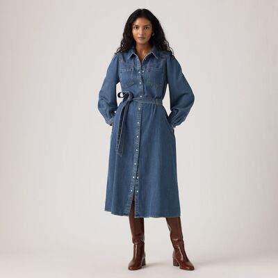 LEVI'S Robe midi chemise manches longues LEVI'S Robe midi chemise manches longues