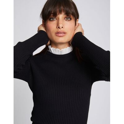 MORGAN Pull fine maille manches longues col montant MORGAN Pull fine maille manches longues col montant