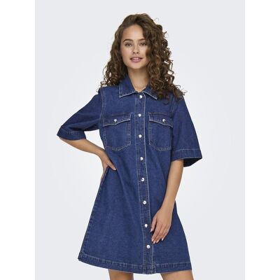 ONLY Robe mi-longue en jean ONLY Robe mi-longue en jean
