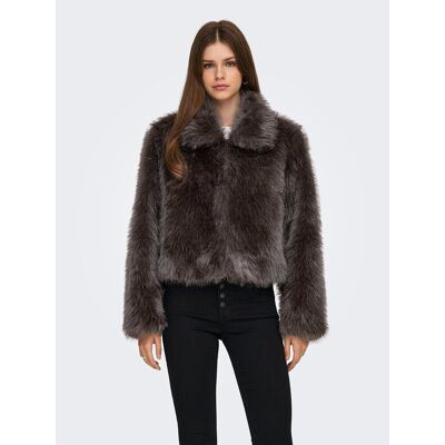 ONLY Manteau court en tissu duveteux à poils longs ONLY Manteau court en tissu duveteux à poils longs