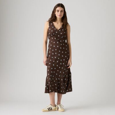 LEVI'S Robe midi sans manches col V, imprimé fleurs LEVI'S Robe midi sans manches col V, imprimé fleurs