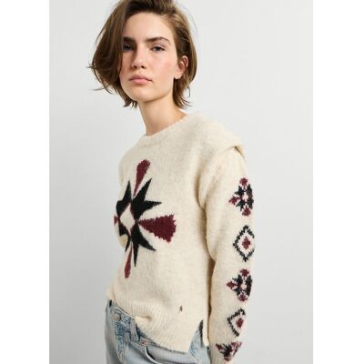 PEPE JEANS Pull manches longues à motif PEPE JEANS Pull manches longues à motif