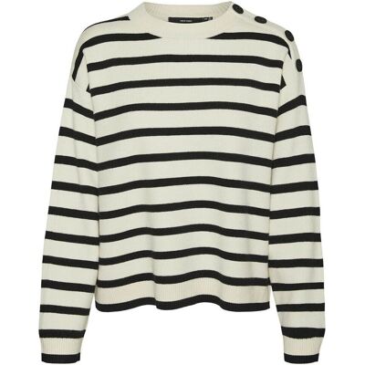 VERO MODA Pull rayé, détails boutons VERO MODA Pull rayé, détails boutons