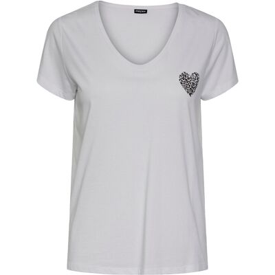 PIECES T-shirt col V, motif devant PIECES T-shirt col V, motif devant