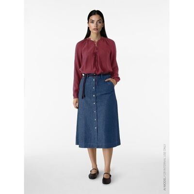 VILA Jupe longue en denim, avec boutons VILA Jupe longue en denim, avec boutons