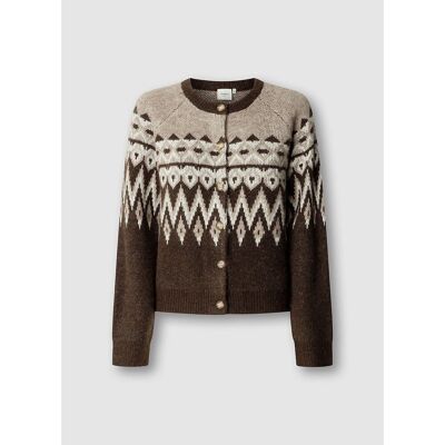PEPE JEANS Gilet col rond, motif jacquard PEPE JEANS Gilet col rond, motif jacquard