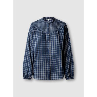 PEPE JEANS Blouse à carreaux, col Mao PEPE JEANS Blouse à carreaux, col Mao