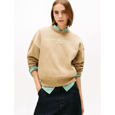 TOMMY HILFIGER Sweat à col rond à manches longues avec logo TOMMY HILFIGER Sweat à col rond à manches longues avec logo