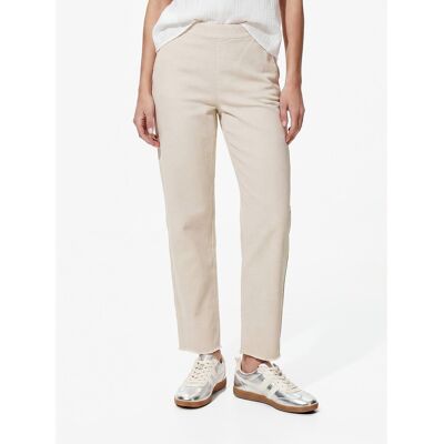 PIECES Pantalon droit frangé, taille haute PIECES Pantalon droit frangé, taille haute