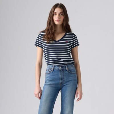 LEVI'S T-shirt col V rayé manches courtes LEVI'S T-shirt col V rayé manches courtes