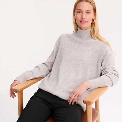 ANNE WEYBURN Pull en cachemire col roulé, en fine maille ANNE WEYBURN Pull en cachemire col roulé, en fine maille