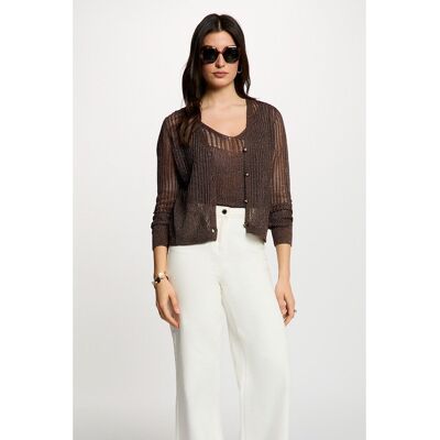 MORGAN Gilet manches longues ajouré MORGAN Gilet manches longues ajouré