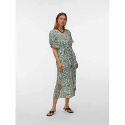 VERO MODA Robe longue imprimée manches courtes avec ceinture VERO MODA Robe longue imprimée manches courtes avec ceinture