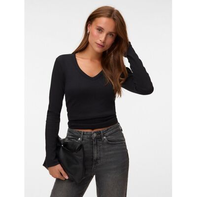 VERO MODA T-shirt manches longues à col V VERO MODA T-shirt manches longues à col V