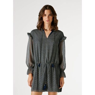 PEPE JEANS Robe courte, imprimée, à manches longues PEPE JEANS Robe courte, imprimée, à manches longues