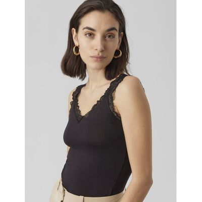 VERO MODA Débardeur bretelles larges avec dentelle VERO MODA Débardeur bretelles larges avec dentelle