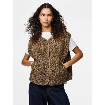 PIECES Gilet sans manches imprimé en sherpa PIECES Gilet sans manches imprimé en sherpa