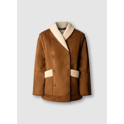 PEPE JEANS Manteau bi-matière en suédé et sherpa PEPE JEANS Manteau bi-matière en suédé et sherpa
