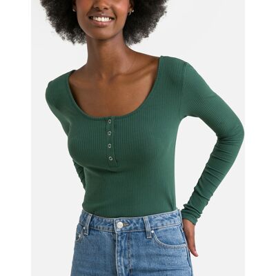 PIECES T-shirt manches longues, effet côtelé PIECES T-shirt manches longues, effet côtelé