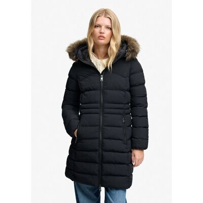 SUPERDRY Manteau Fuji Mi-Long à capuche en imitation fourrure SUPERDRY Manteau Fuji Mi-Long à capuche en imitation fourrure