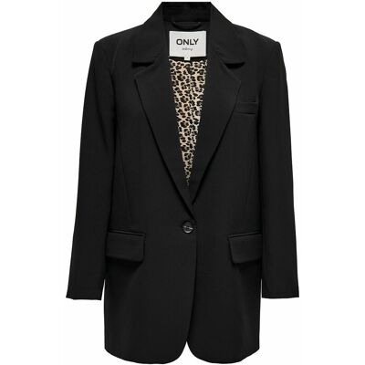 ONLY Blazer manches longues doublure imprimé léopard ONLY Blazer manches longues doublure imprimé léopard