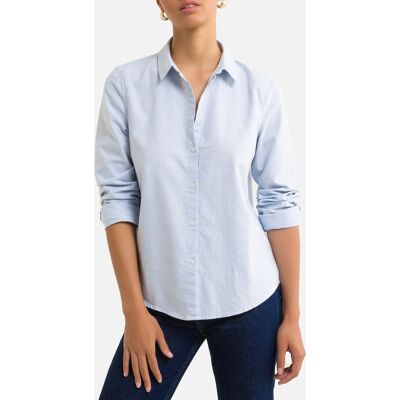 PIECES Chemise en coton, coupe droite PIECES Chemise en coton, coupe droite