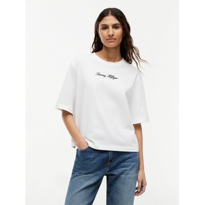 TOMMY HILFIGER T-shirt trapèze col rond avec logo TOMMY HILFIGER T-shirt trapèze col rond avec logo