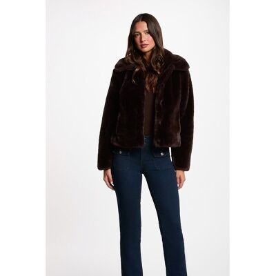 MORGAN Veste courte en tissu duveteux MORGAN Veste courte en tissu duveteux