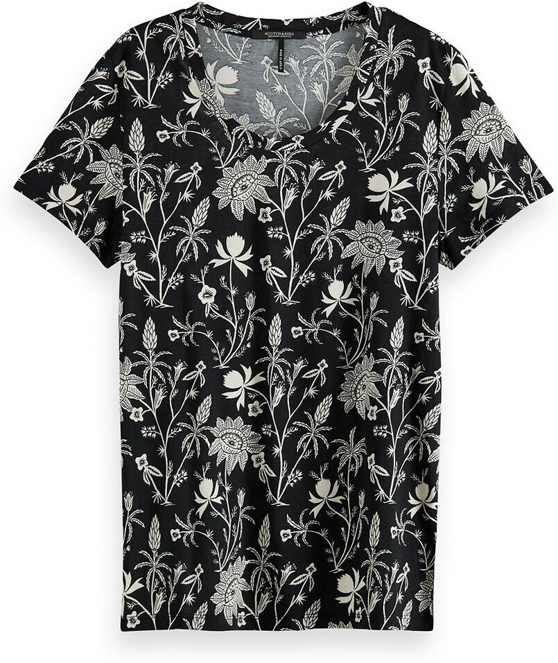 SCOTCH AND SODA Tee shirt col rond manches courtes imprimé floral