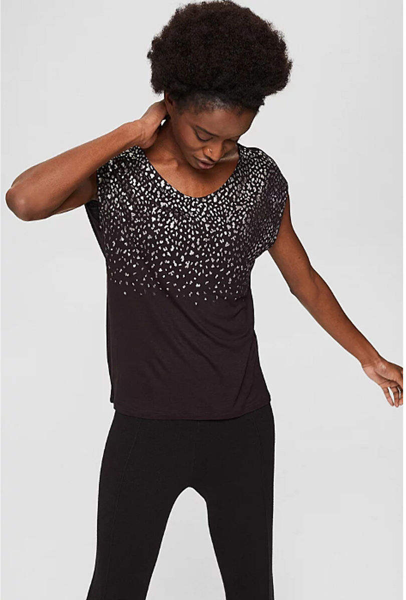 ESPRIT T-shirt manches courtes détails brillants