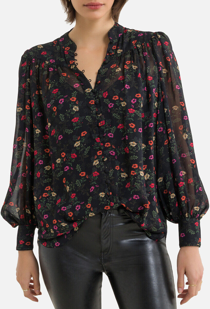 THE KOOPLES Blouse en voile imprimé manches longues