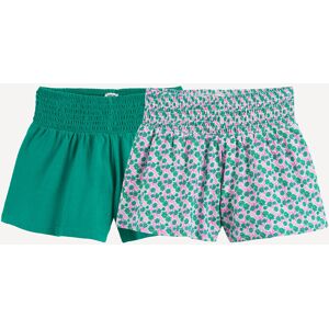 LA REDOUTE COLLECTIONS Lot de 2 shorts, avec taille smockée, en maille fantaisie LA REDOUTE COLLECTIONS Lot de 2 shorts, avec taille smockée, en maille fantaisie