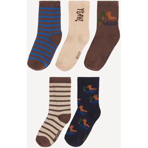 LA REDOUTE COLLECTIONS Lot de 5 paires de chaussettes, rayures et renards LA REDOUTE COLLECTIONS Lot de 5 paires de chaussettes, rayures et renards