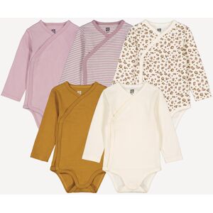 LA REDOUTE COLLECTIONS Lot de 5 bodies naissance à manches longues LA REDOUTE COLLECTIONS Lot de 5 bodies naissance à manches longues