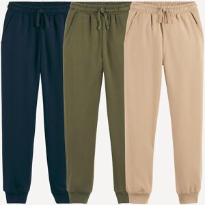 LA REDOUTE COLLECTIONS Lot de 3 pantalons de jogging en molleton LA REDOUTE COLLECTIONS Lot de 3 pantalons de jogging en molleton