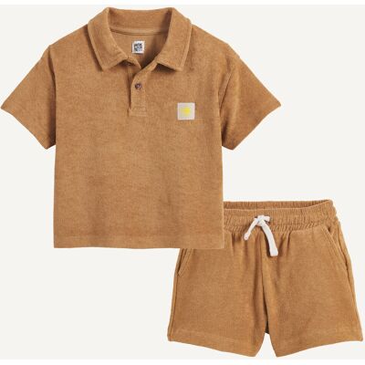 LA REDOUTE COLLECTIONS Ensemble 2 pièces, polo et short, en éponge LA REDOUTE COLLECTIONS Ensemble 2 pièces, polo et short, en éponge