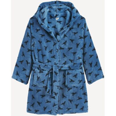 LA REDOUTE COLLECTIONS Peignoir à capuche en polaire, motif dinosaures LA REDOUTE COLLECTIONS Peignoir à capuche en polaire, motif dinosaures