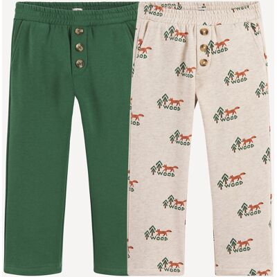 LA REDOUTE COLLECTIONS Lot de 2 pantalons droit en molleton LA REDOUTE COLLECTIONS Lot de 2 pantalons droit en molleton