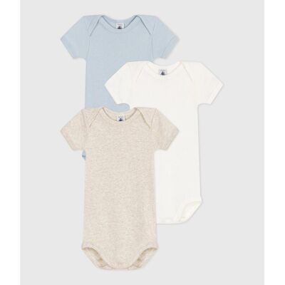 PETIT BATEAU Lot de 3 bodies manches courtes PETIT BATEAU Lot de 3 bodies manches courtes
