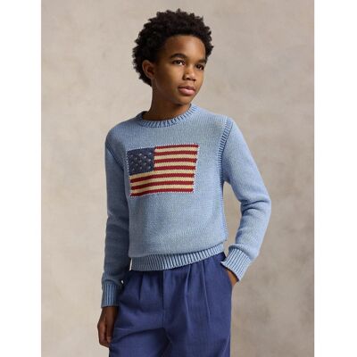 POLO RALPH LAUREN Pull col rond avec drapeau POLO RALPH LAUREN Pull col rond avec drapeau
