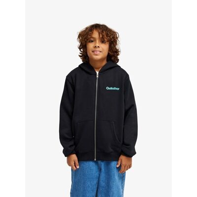 QUIKSILVER Sweat zippé à capuche, en molleton, imprimé dos QUIKSILVER Sweat zippé à capuche, en molleton, imprimé dos