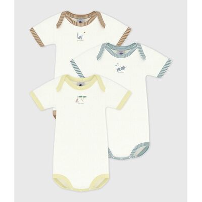 PETIT BATEAU Lot de 3 bodies manches courtes PETIT BATEAU Lot de 3 bodies manches courtes