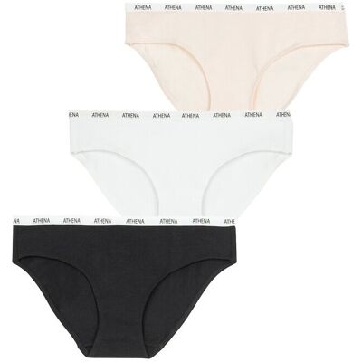 ATHENA Lot de 3 culottes en coton, Eco pack ATHENA Lot de 3 culottes en coton, Eco pack