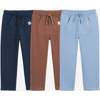 LA REDOUTE COLLECTIONS Lot de 3 pantalons de jogging en molleton LA REDOUTE COLLECTIONS Lot de 3 pantalons de jogging en molleton