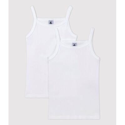 PETIT BATEAU Lot de 2 maillots de corps à bretelles PETIT BATEAU Lot de 2 maillots de corps à bretelles