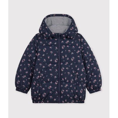 PETIT BATEAU Doudoune à capuche, imprimé fleurs PETIT BATEAU Doudoune à capuche, imprimé fleurs