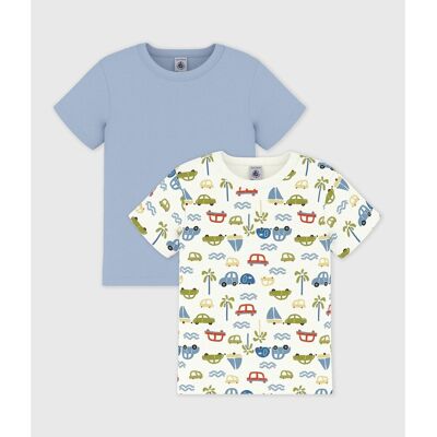 PETIT BATEAU Lot de 2 t-shirts enfant en coton manches courtes PETIT BATEAU Lot de 2 t-shirts enfant en coton manches courtes 